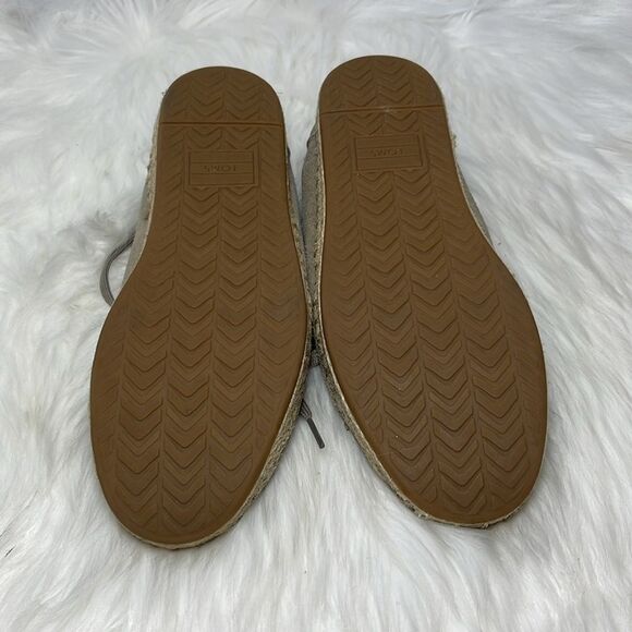 TOMS Lena Desert Taupe Espadrille Sneakers Sz 7.5 - Picture 6 of 6
